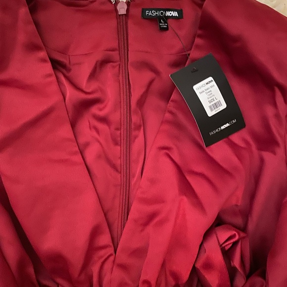 Fashion Nova Bella Satin mini dress - Picture 6 of 8